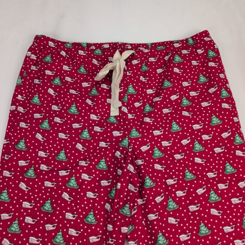 Vineyard Vines Flannel Holiday Pajama Pants S Whales & Trees - Picture 6 of 11
